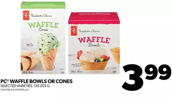 Real Canadian Superstore Pc waffle bowls or cones offer