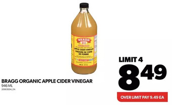 Real Canadian Superstore Bragg organic apple cider vinegar offer