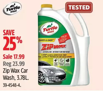 Canadian Tire Turtle wax zip wax car wash offer