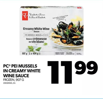 Real Canadian Superstore Pc pei mussels in creamy white wine sauce offer