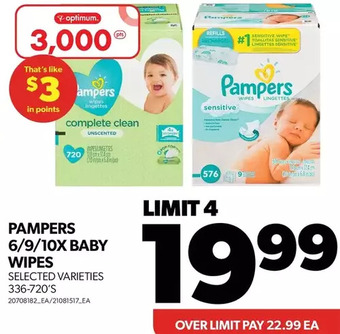 Real Canadian Superstore Pampers 6/9/10x baby wipes offer