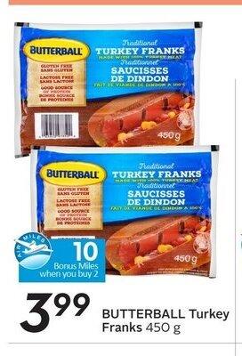 Sobeys BUtterball Turkey Franks offer