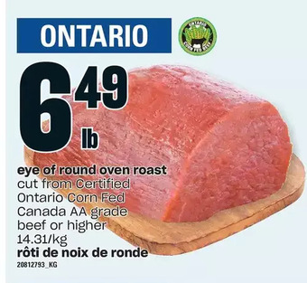 Independent Grocer Eye of round oven roast offer