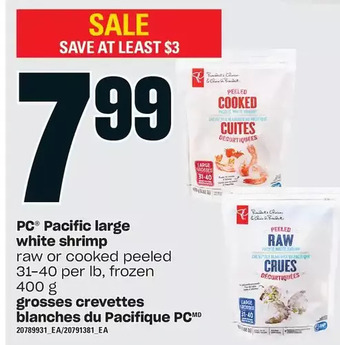 Independent Grocer Pc pacific large white shrimp offer
