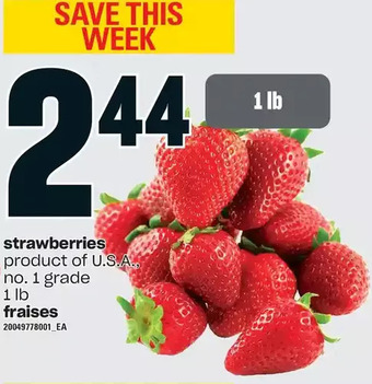 Independent Grocer Strawberries offer