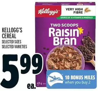 Metro Kellogg's cereal offer