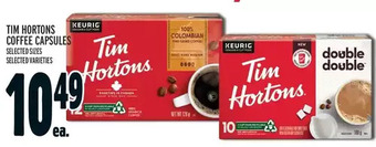 Metro Tim hortons coffee capsules offer