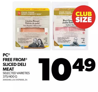 Real Canadian Superstore Pc free from sliced deli meat offer