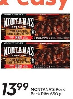 Sobeys Montana's Pork Back Ribs offer