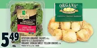 Metro Attitude organic salads | organic vidalia sweet yellow onions offer