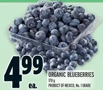 Metro Organic blueberries offer