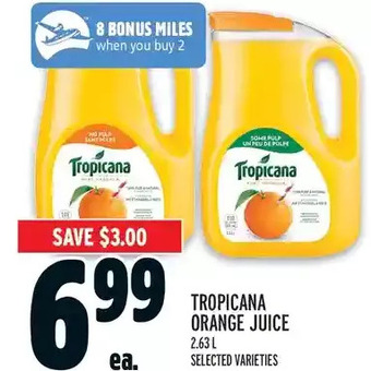Metro Tropicana orange juice offer