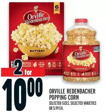 Metro Orville redenbacher popping corn offer