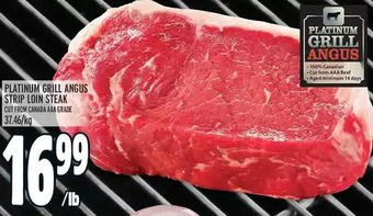Metro Platinum grill angus strip loin steak offer