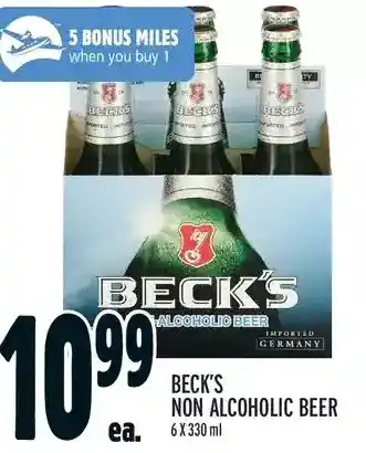 Metro Beck's non alcoholic beer offer
