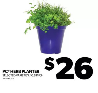Real Canadian Superstore Pc herb planter offer