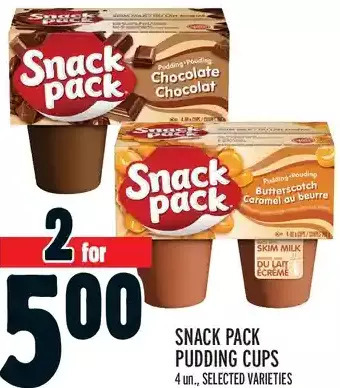 Metro Snack pack pudding cups offer