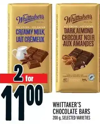 Metro Whittaker's chocolate bars offer