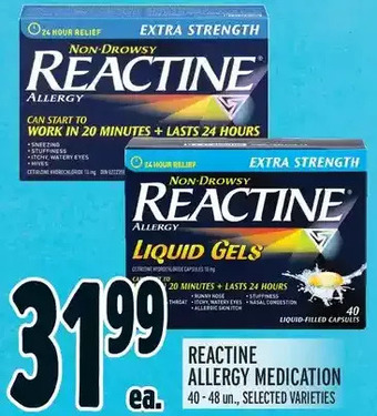 Metro Reactine allergy medication offer