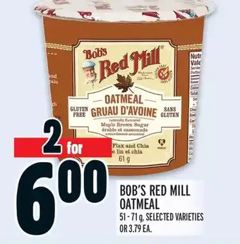 Metro Bob's red mill oatmeal offer