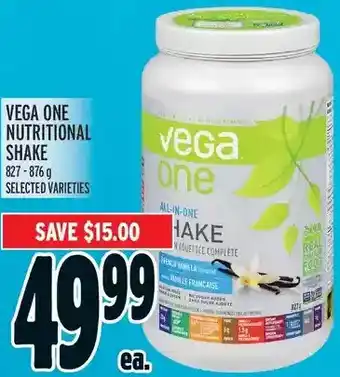 Metro Vega one nutritional shake offer