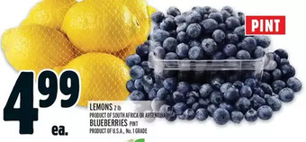 Metro Lemons | blueberries offer