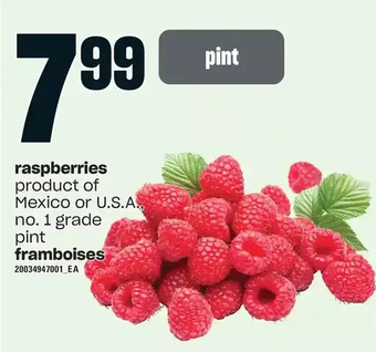 Independent Grocer Raspberries offer