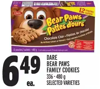 Metro Dare bear paws family cookies offer
