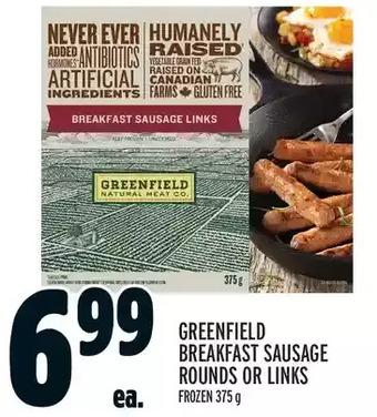 Metro Greenfield breakfast sausage rounds or links offer