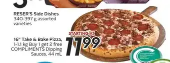Sobeys 16 Take & Bake Pizza offer