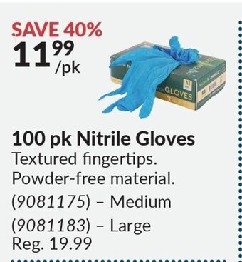 Princess Auto Nitrile Gloves offer