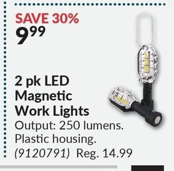 Princess Auto 2 pk LED Magnetic Work Lights offer