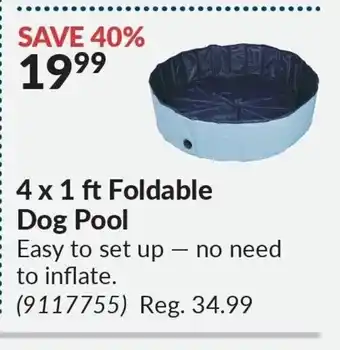 Princess Auto 4 x 1 ft Foldable Dog Pool offer