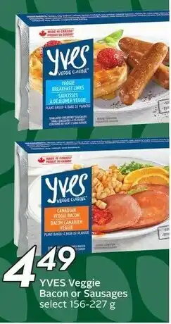 Sobeys Yves Veggie Bacon or Sausages offer