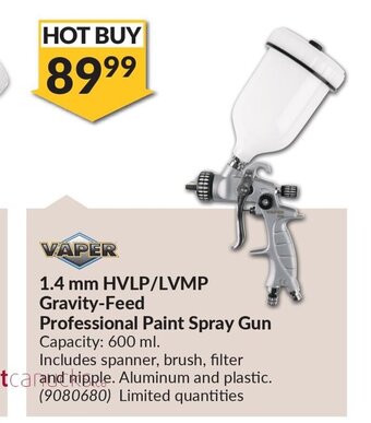 Princess Auto 1.4 mm HVLP/LVMP Gravity-Feed Professional Paint Spray Gun offer