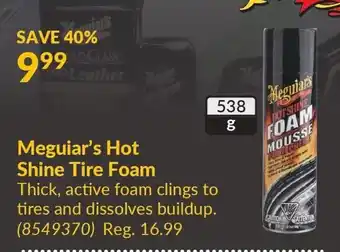 Princess Auto Meguiar's Hot Shine Tire Foam 538g offer