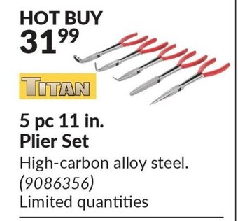 Princess Auto TITAN 5 pc 11 in. Plier Set offer