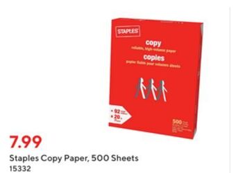 Staples Staples copy paper, 500 sheets offer