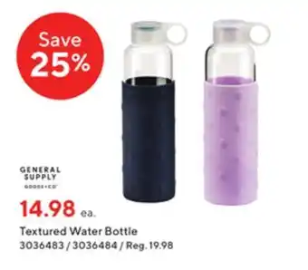 Staples General supply goods + co textured water bottle - navy offer