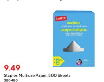 Staples Staples multiuse paper, 500 sheets offer
