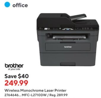 Staples Brother wireless monochrome laser printer offer