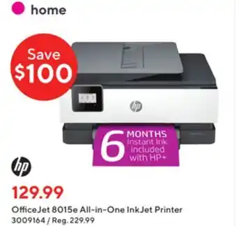 Staples Hp office jet 8015e all-in-one ink jet printer offer