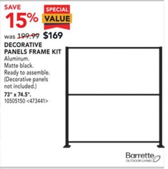 Lowe's Barrette decorative panels frame kit 73 x 74.5 offer