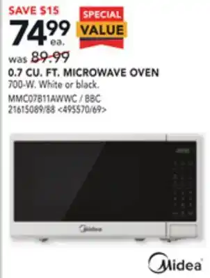 Lowe's Midea 0.7 cu. ft. microwave over offer