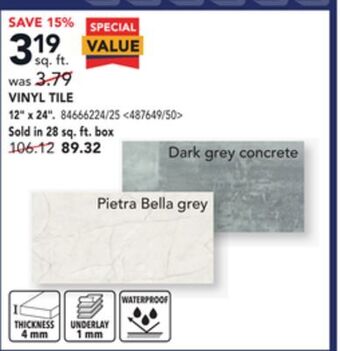 Lowe's Mono serra group vinyl tile offer