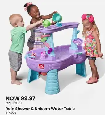 Toys R us Rain shower & unicorn water table offer