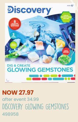 Toys R us Discovery glowing gemstones offer