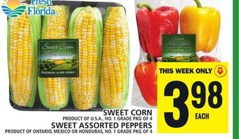 Food Basics Sweet corn or sweet assorted peppers offer