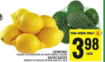 Food Basics Lemons or avocados offer