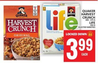 Food Basics Quaker harvest crunch or life offer